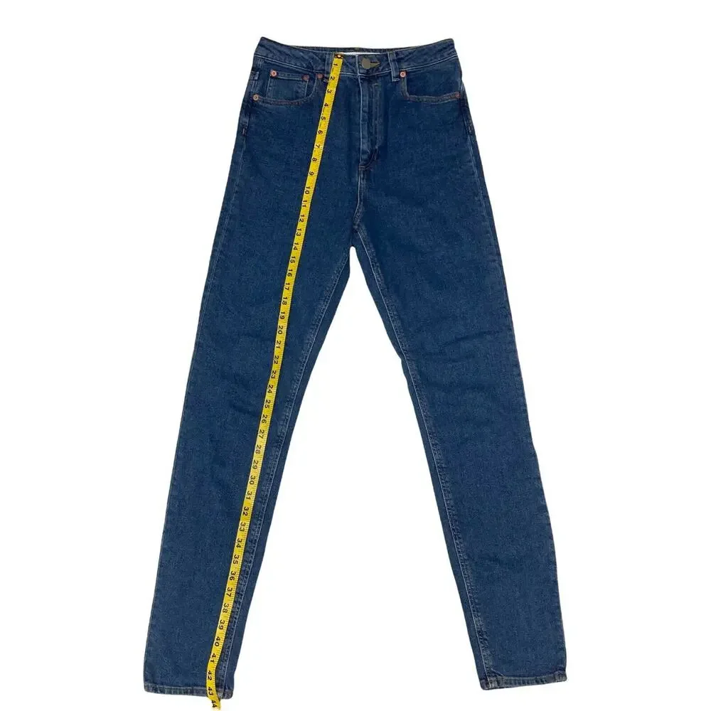Asos Farleigh Slim High Rise Medium Wash Mom Jeans Size 28x36